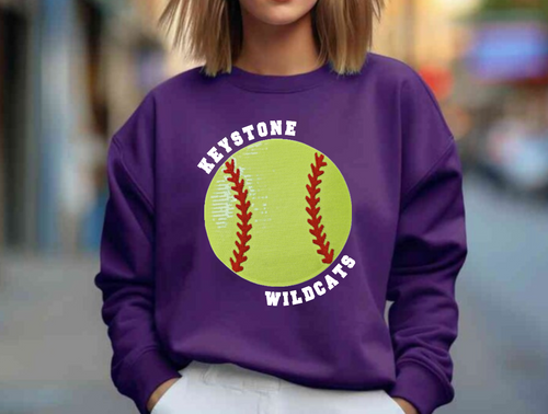 Keystone Softball Sequin Patch Apparel