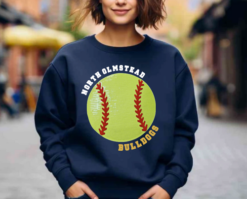 North Olmstead Softball Sequin Patch Apparel