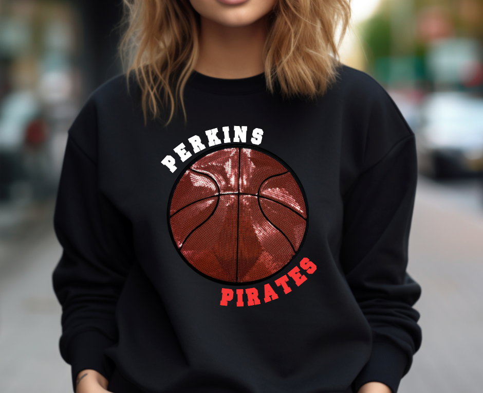 Perkins Basketball Sequin Patch Apparel (blk)