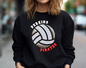 Perkins Volleyball Sequin Patch Apparel (blk)