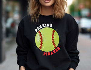 Perkins Softball Sequin Patch Apparel (blk)