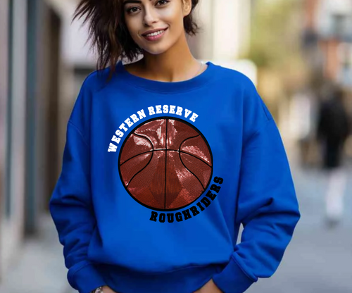 Western Reserve Basketball Sequin Patch Apparel