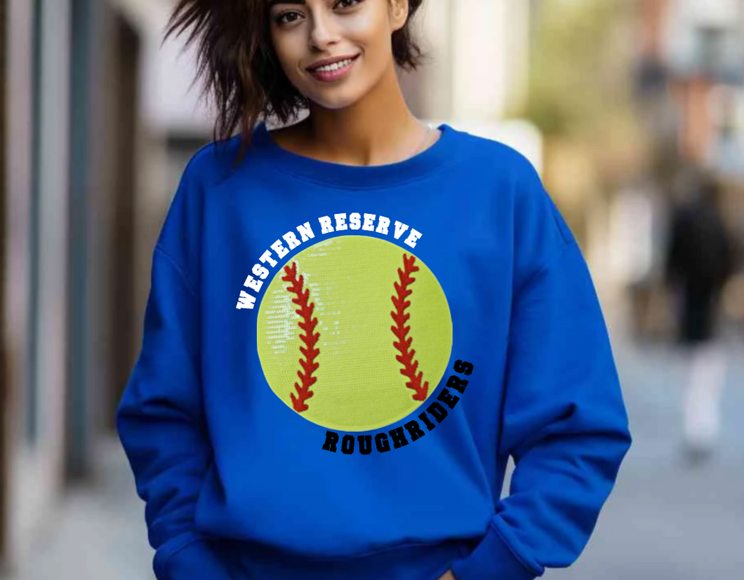 Western Reserve Softball Sequin Patch Apparel