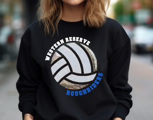 Western Reserve Volleyabll Sequin Patch Apparel (blk)