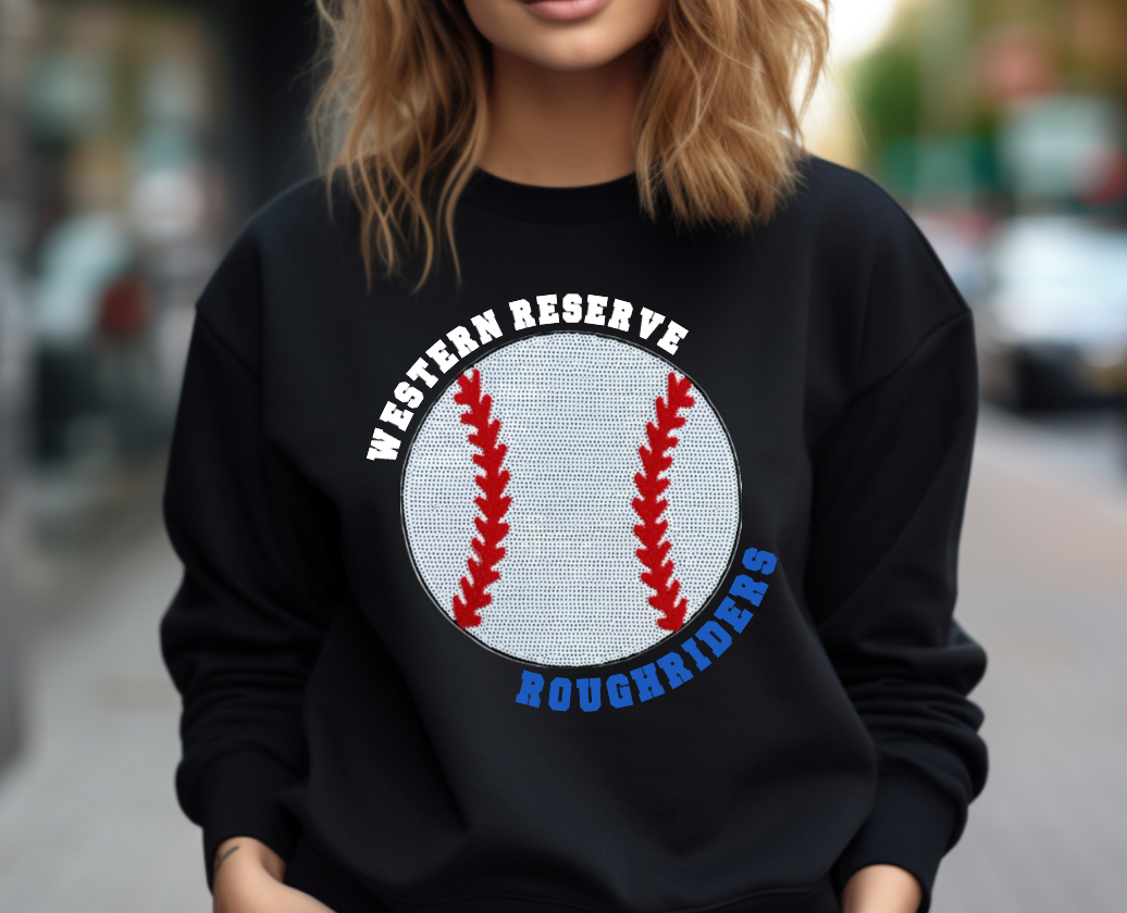 Western Reserve Baseball Sequin Patch Apparel (blk)