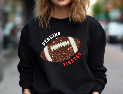 Perkins Football Sequin Patch Apparel (blk)