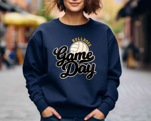 Bulldogs Game Day Chenille Volleyball Patch Apparel