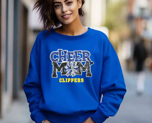 Clippers Cheer Mom Sequin Patch Apparel