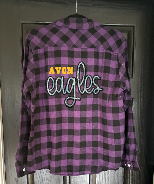 Eagles Script Patch Buffalo Plaid Button Up