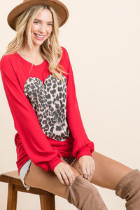 Leopard Print Heart Top