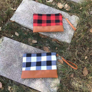 Buffalo Plaid Wristlet