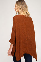 Load image into Gallery viewer, 3/4 Sleeve Hi-Low Sweater with Folded Cuffs