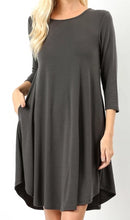 Load image into Gallery viewer, 3/4 Sleeve Round Hem Dress