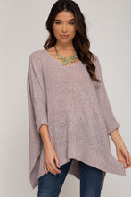 Load image into Gallery viewer, 3/4 Sleeve Hi-Low Sweater with Folded Cuffs