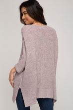 Load image into Gallery viewer, 3/4 Sleeve Hi-Low Sweater with Folded Cuffs