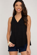 Load image into Gallery viewer, Sleeveless Pleat Front Tank