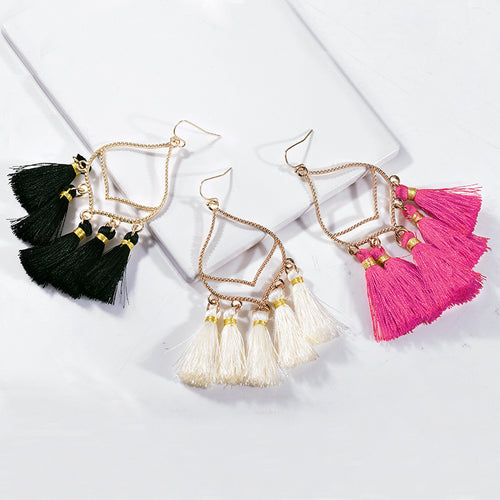 Handmade Boho Tassel Pendant Earring
