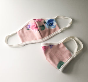 KIDS Pink Floral Face Mask