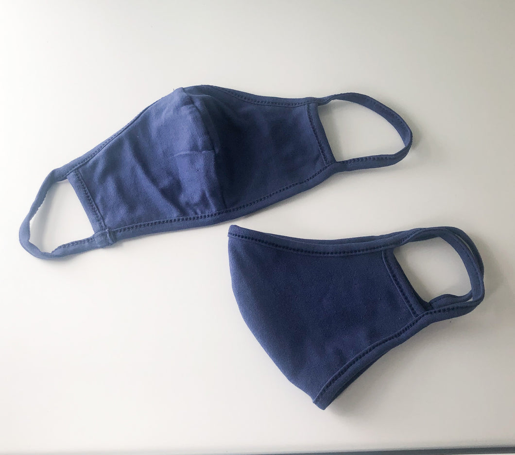 ADULT/KIDS Navy Face Mask