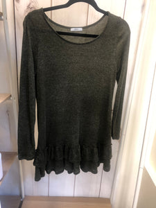 Olive Ruffle Top - Medium