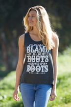 Load image into Gallery viewer, Blame it all on my Roots Fringed Tank