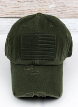 Load image into Gallery viewer, Flag Hat - Army Green