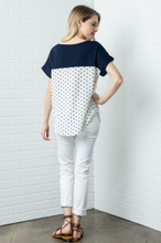 Load image into Gallery viewer, Navy Polka Dot Top