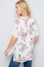 Load image into Gallery viewer, Floral Block Lightweight Shirt - Plus Size