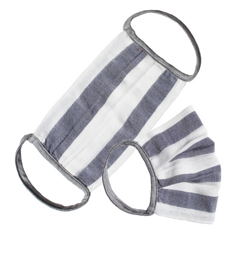 ADULT Grey Stripe Face Mask