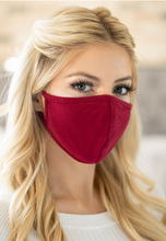 Load image into Gallery viewer, ADULT/KIDS Burgundy Face Mask