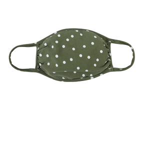 ADULT/KIDS Olive Dot Face Mask