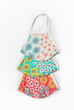 Load image into Gallery viewer, ADULT Mint Floral Mask (Pocket for Filter)
