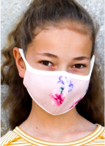 KIDS Pink Floral Face Mask