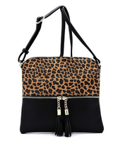 Load image into Gallery viewer, Leopard Tassel Crossbody