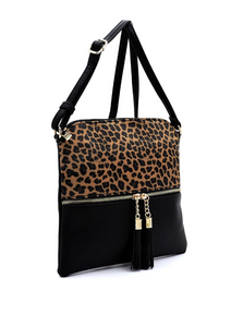 Leopard Tassel Crossbody