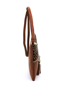 Leopard Tassel Crossbody