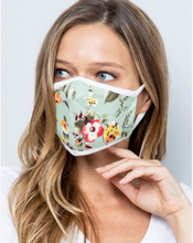 Load image into Gallery viewer, ADULT Sage Floral Face Mask