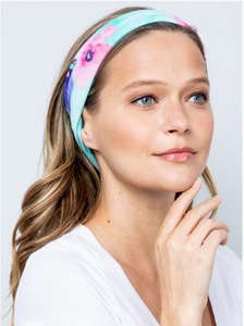 ADULT Mint Floral Scarf/Face Mask/Headband