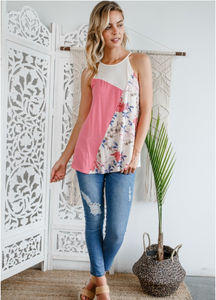 Floral Solid Mix Tank