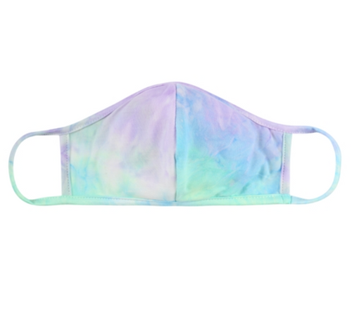 KIDS Aqua Lilac Tie Dye Face Mask