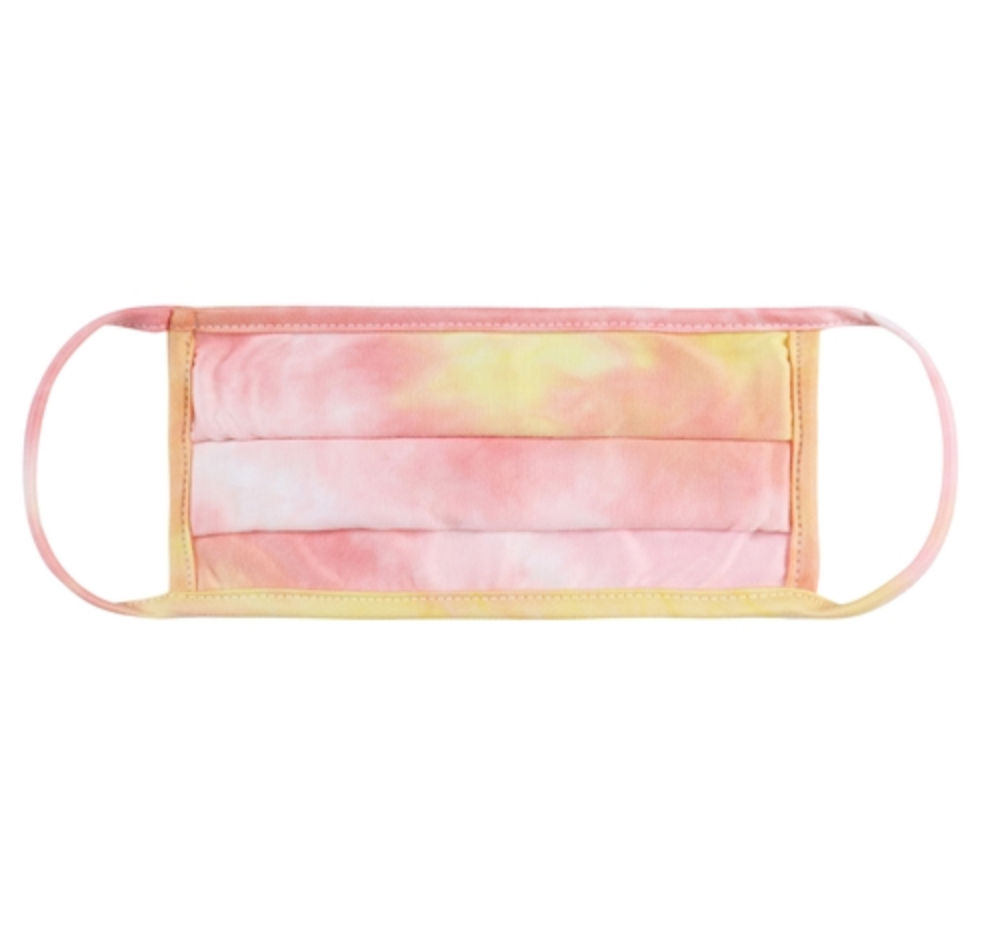 ADULT Pink/Yellow Tie Dye Face Mask