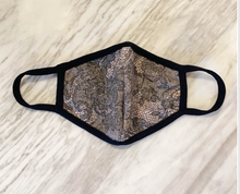 Load image into Gallery viewer, KIDS Black Lace Face Mask (Pocket for Filter)