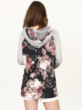 Load image into Gallery viewer, Black Floral Hoodie