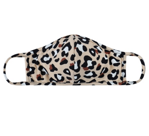 KIDS Face Mask - Taupe Leopard