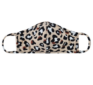 KIDS Face Mask - Taupe Leopard