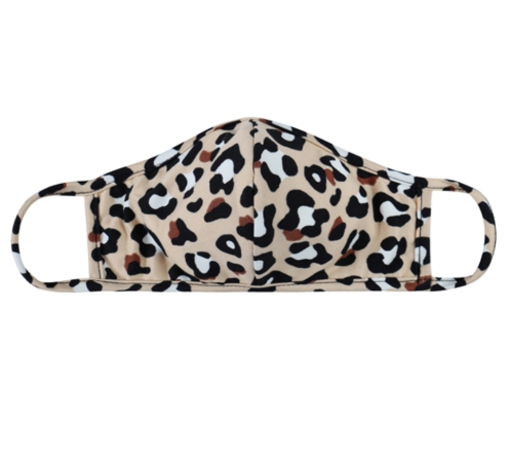 KIDS Face Mask - Taupe Leopard