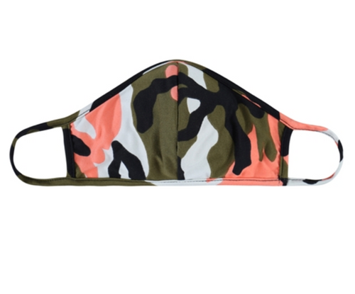 ADULT Face Mask - Coral Camo