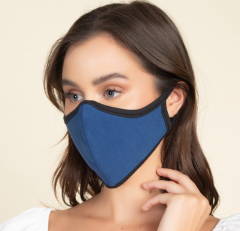 ADULT Face Mask - Blue/Black (Reversible)