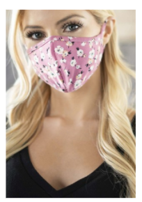 ADULT Face Mask - Pink Floral