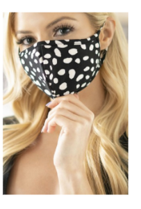 ADULT Face Mask - Printed Black Animal